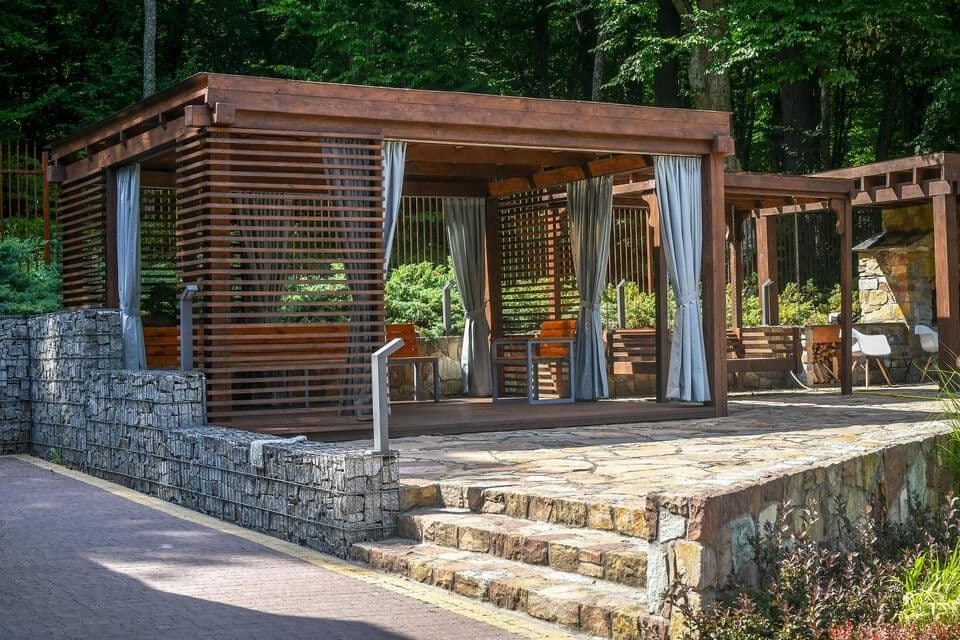 wooden pergola