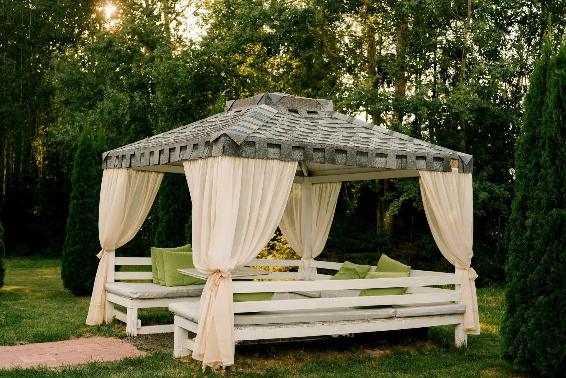 white cabana