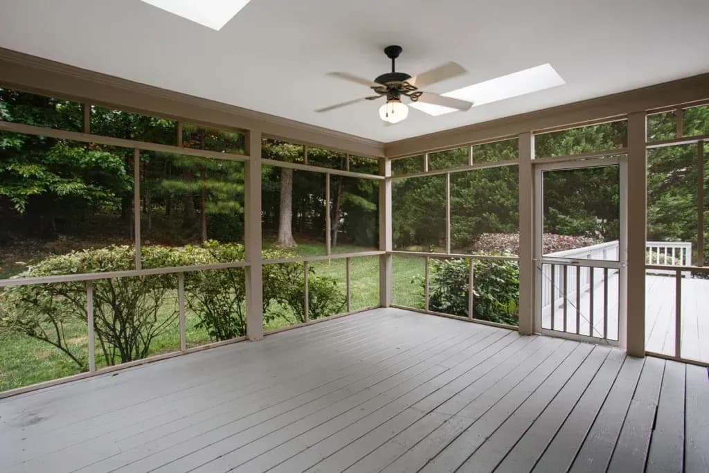empty patio screen