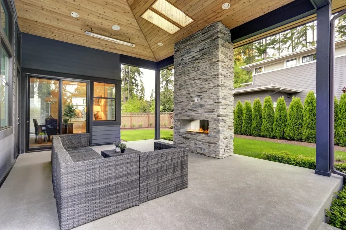 stone grey patio