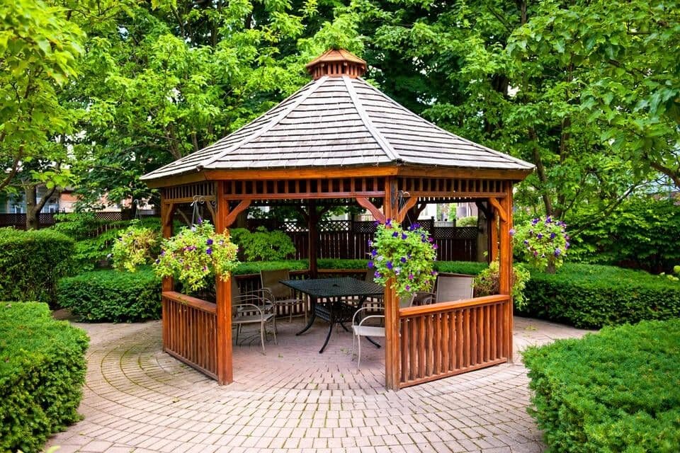 wooden gazebo